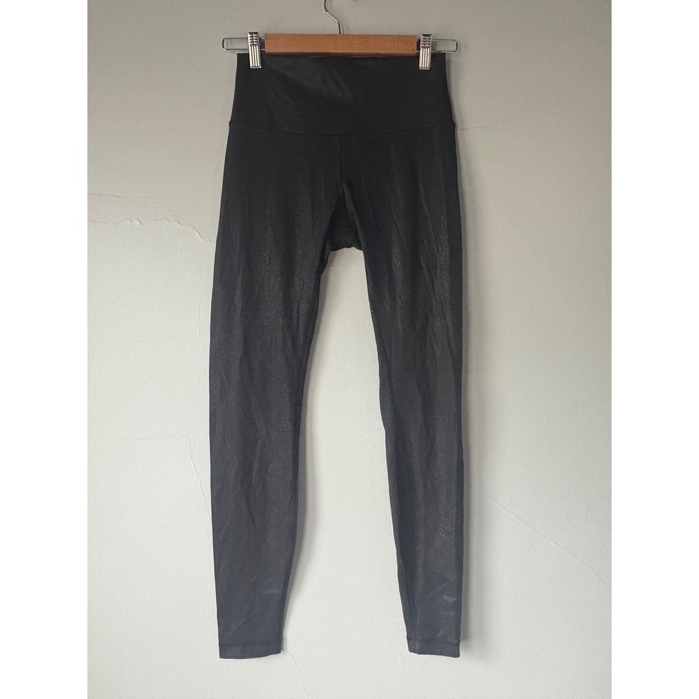 Lululemon Wunder Under High-Rise Foil Black Leggings Size 6